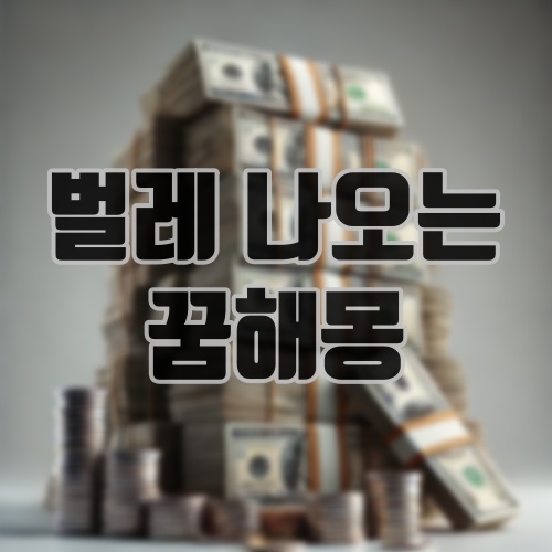 벌레 나오는 꿈해몽