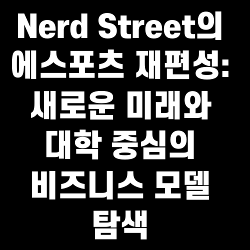 Nerd Street의 에스포츠 재편성 새로운 미래와 대학 중심의 비즈니스 모델 탐색