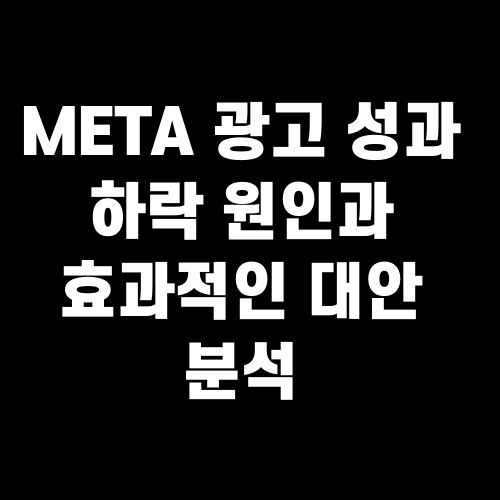 META 광고 성과 하락 원인과 효과적인 대안 분석