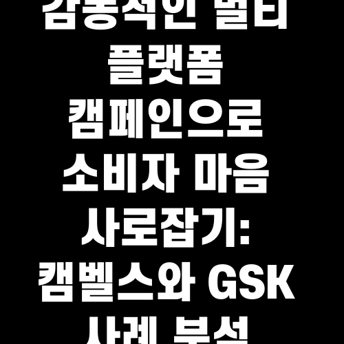 감동적인 멀티 플랫폼 캠페인으로 소비자 마음 사로잡기 캠벨스와 GSK 사례 분석