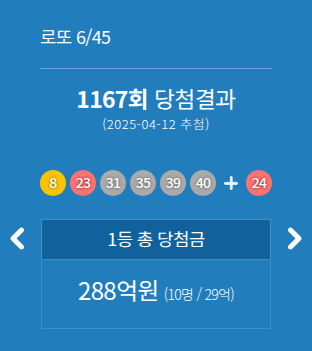 lotto 1167