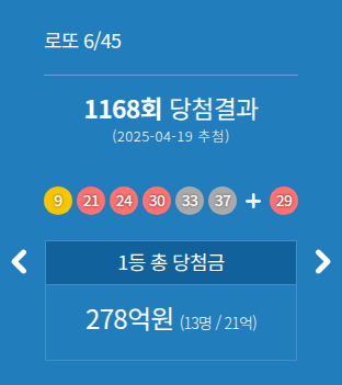 lotto 1168