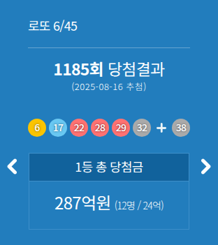 lotto 1185