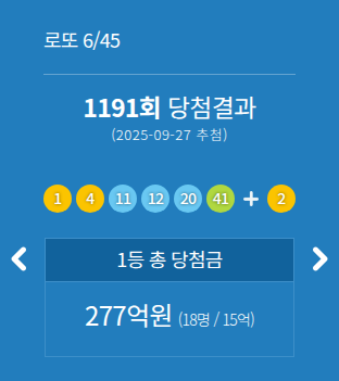 lotto 1191